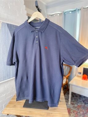 Tommy Bahama Island Zone Dark Navy Collared Shirt